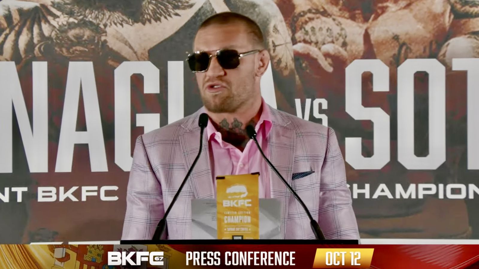 BKFC Event: Conor McGregor Relives Aldo Press Conference Moment BKFC Event: Conor McGregor Relives Aldo Press Conference Moment