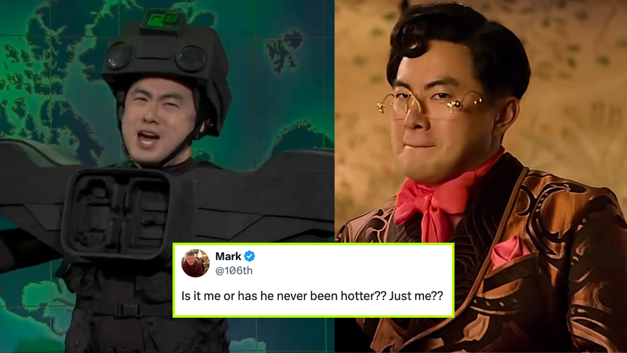 Bowen Yang On SNL's White Lotus Parody Featuring Aimee Lou Wood Bowen Yang On SNL's White Lotus Parody Featuring Aimee Lou Wood