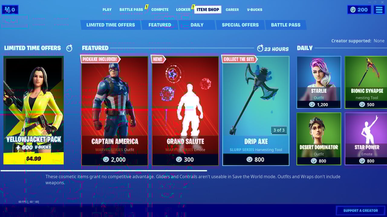 Captain America Freebies In The Fortnite Item Shop: Limited-Time Offer Captain America Freebies In The Fortnite Item Shop: Limited-Time Offer