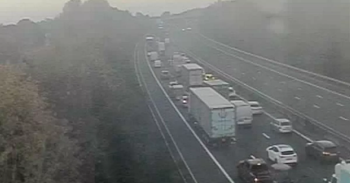 Casualty Treated After Car Overturns On M56 Motorway Casualty Treated After Car Overturns On M56 Motorway