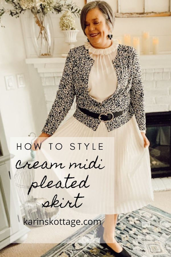 Cat Deeley's Perfect Spring Look: The Effortless Cream Pleated Midi Skirt Cat Deeley's Perfect Spring Look: The Effortless Cream Pleated Midi Skirt