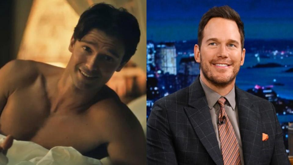 Chris Pratt's Comments On Patrick Schwarzenegger's Full Frontal Scene Chris Pratt's Comments On Patrick Schwarzenegger's Full Frontal Scene