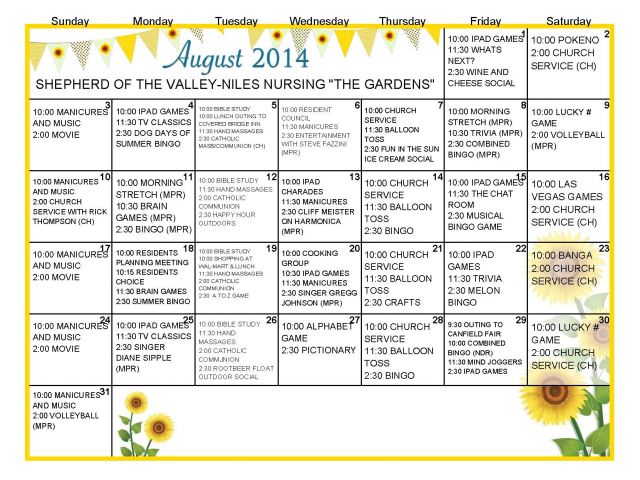 Comprehensive Calendar Of Trips And Events For Seniors Comprehensive Calendar Of Trips And Events For Seniors