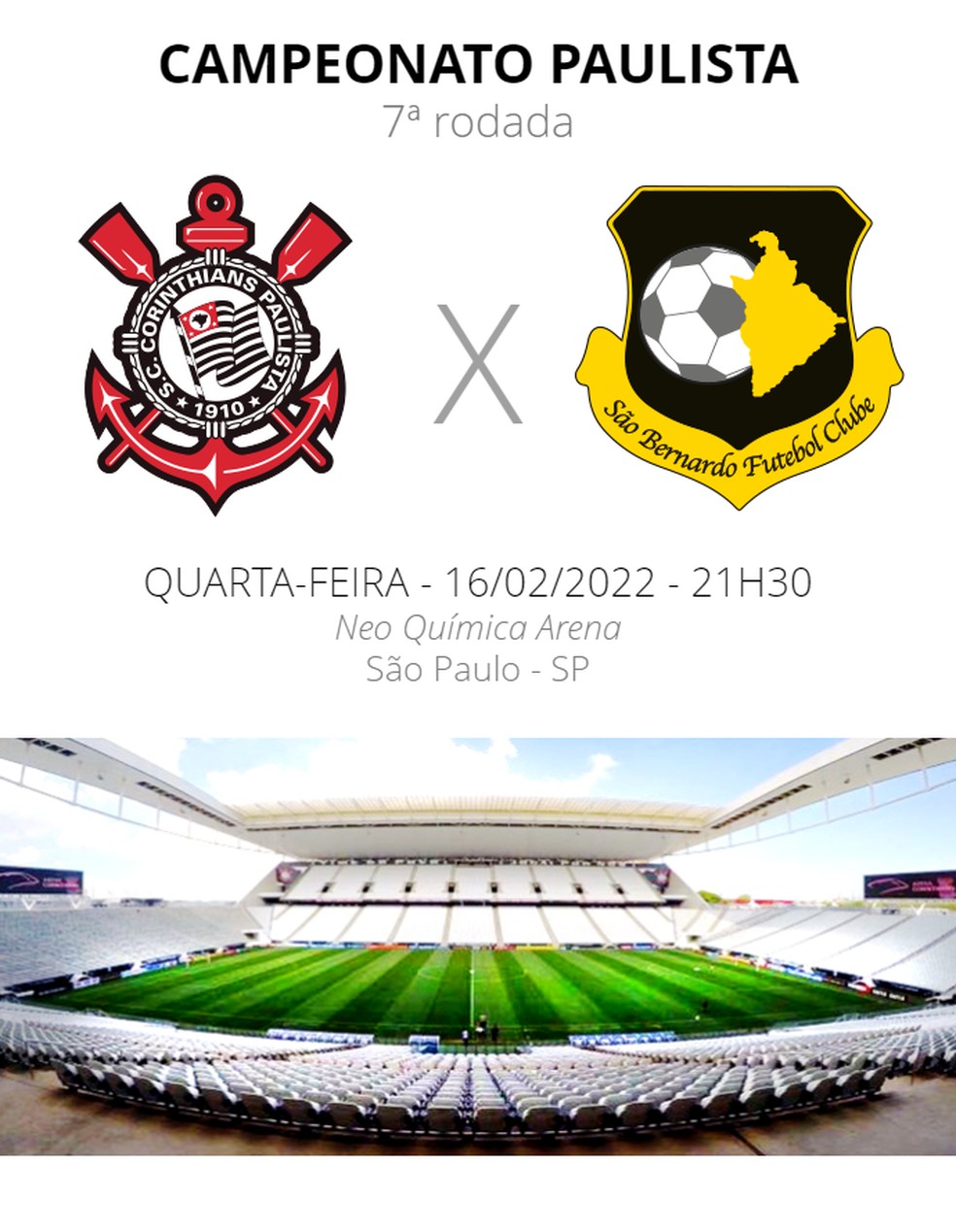 Corinthians X São Bernardo: Horário Do Jogo E Onde Assistir Hoje Corinthians X São Bernardo: Horário Do Jogo E Onde Assistir Hoje