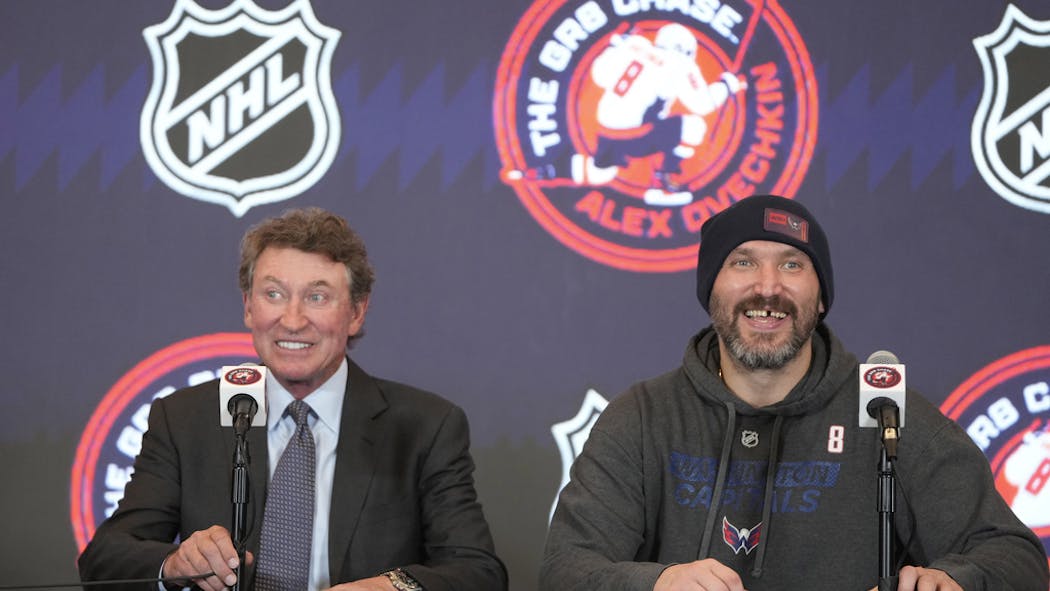 CP NewsAlert: Ovechkin Matches Gretzky's NHL Goal Record