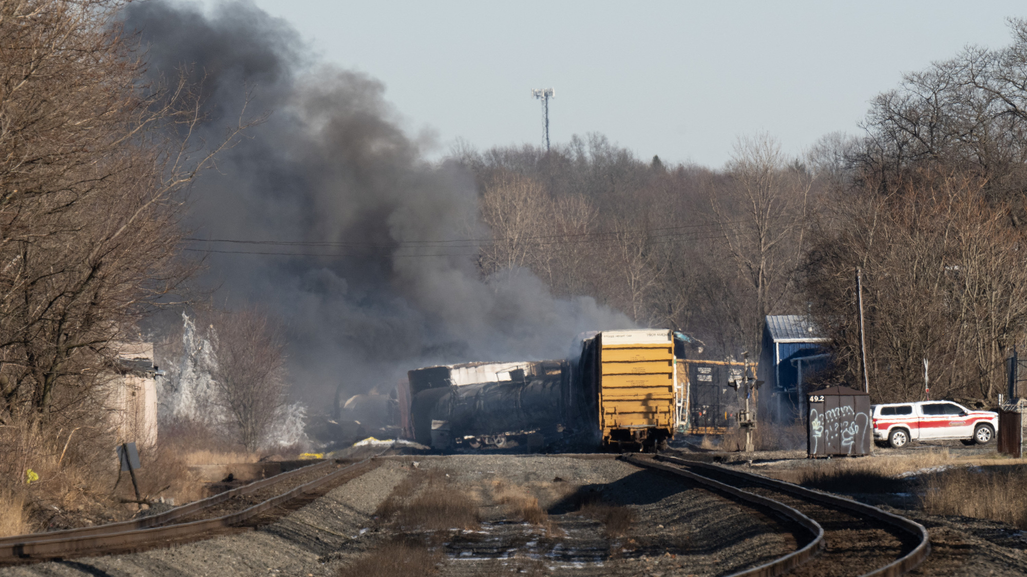 East Palestine's Lingering Threat: Toxic Chemicals In Buildings After Ohio Train Derailment East Palestine's Lingering Threat: Toxic Chemicals In Buildings After Ohio Train Derailment