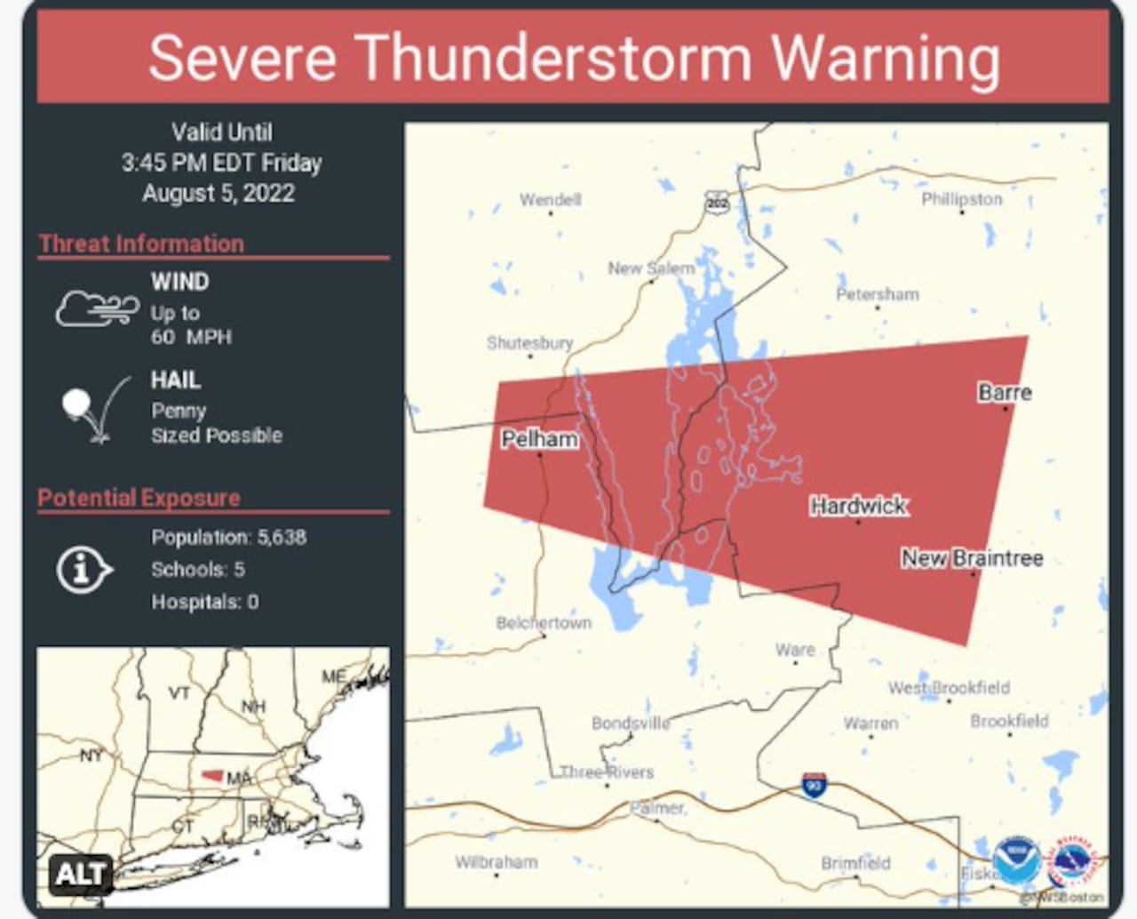 Flash Flood Warning: Hampshire & Worcester Counties Thursday Night Flash Flood Warning: Hampshire & Worcester Counties Thursday Night