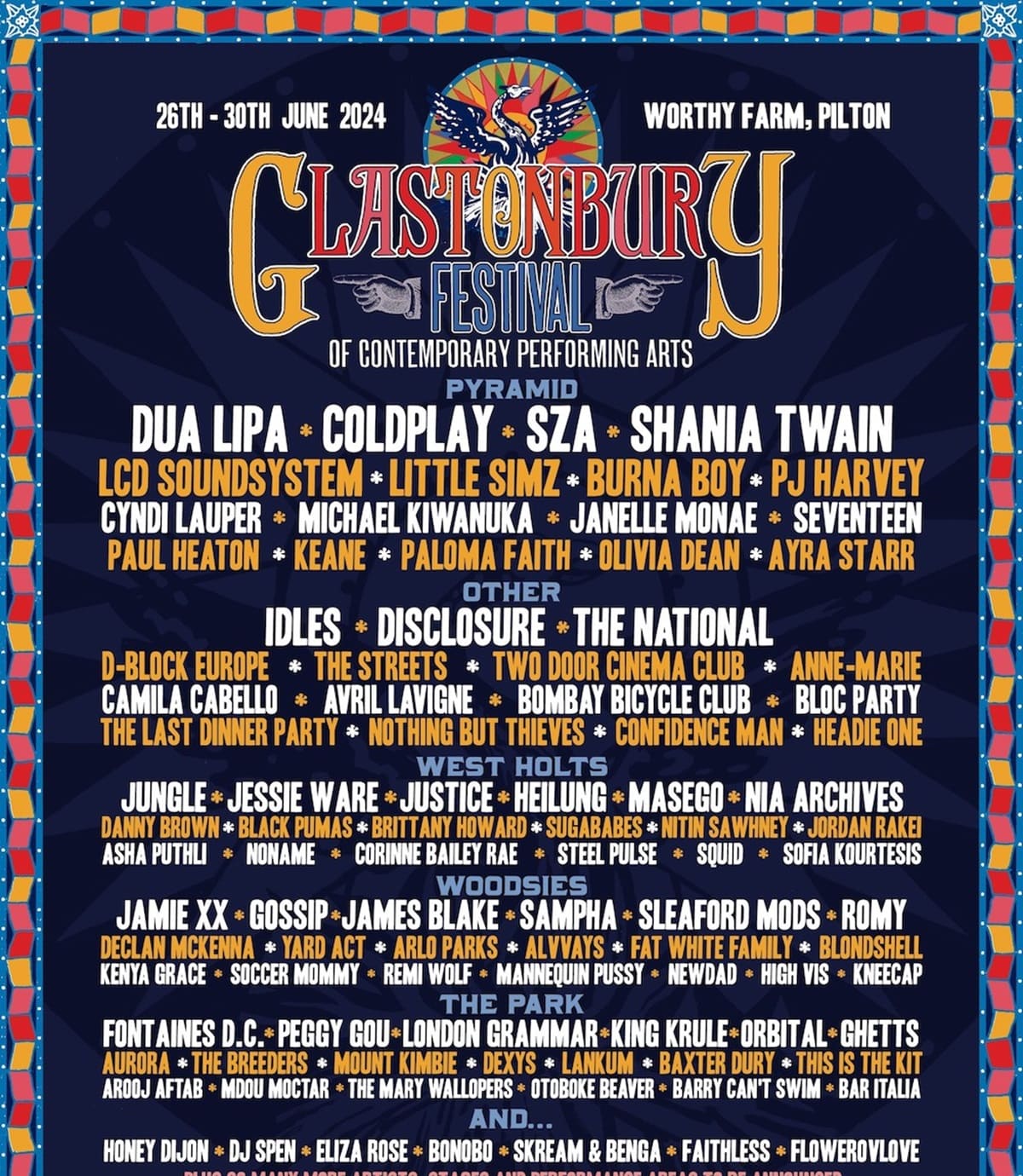 Glastonbury 2024: Unannounced US Band To Play? Glastonbury 2024: Unannounced US Band To Play?