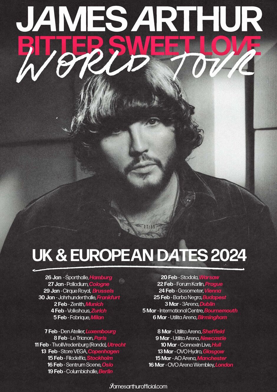 Grab Your Tickets: James Arthur's Manchester Concert & UK Tour 2026 Grab Your Tickets: James Arthur's Manchester Concert & UK Tour 2026