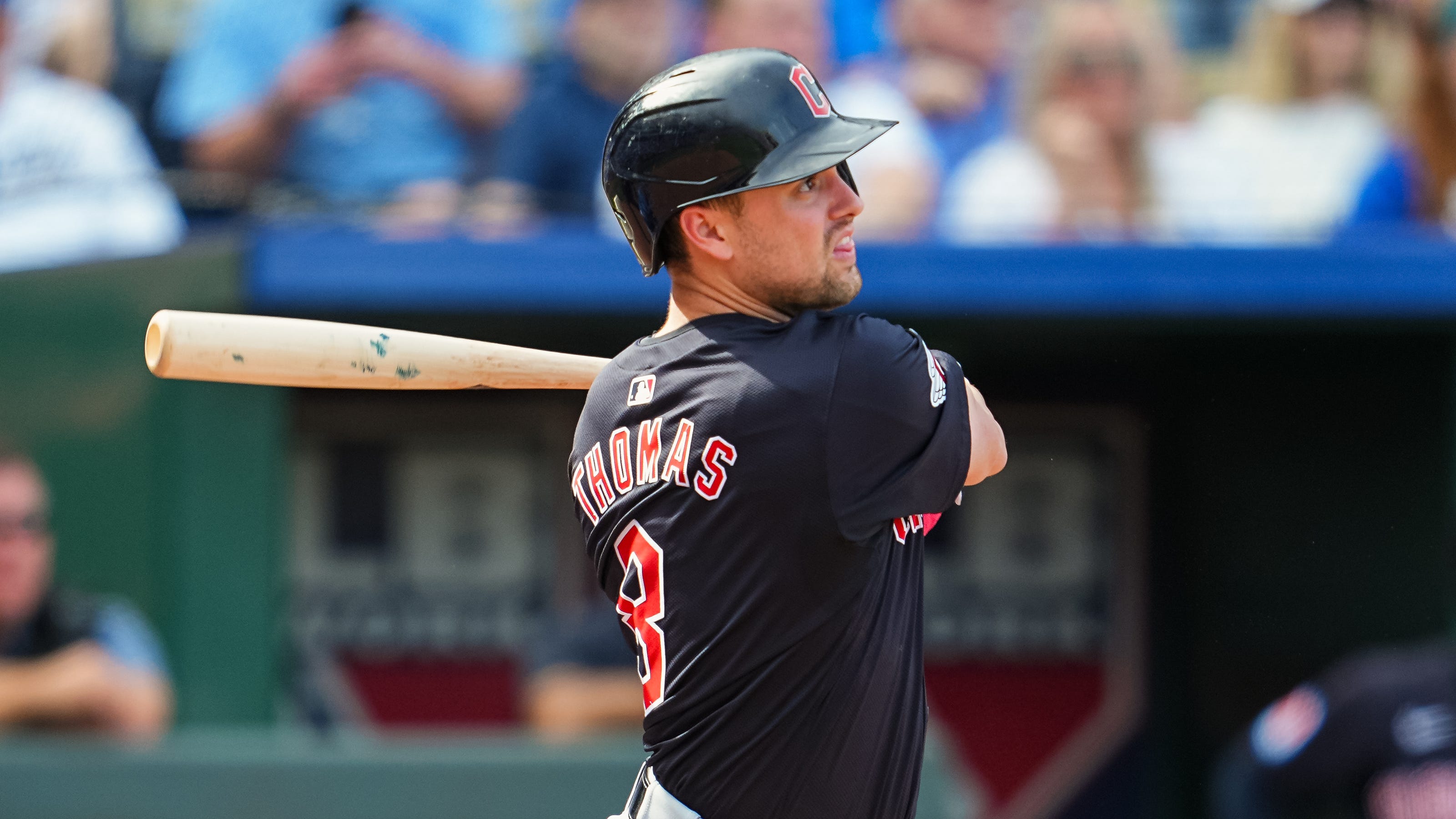 Guardians' Lane Thomas Impresses In Spring Training Debut Guardians' Lane Thomas Impresses In Spring Training Debut