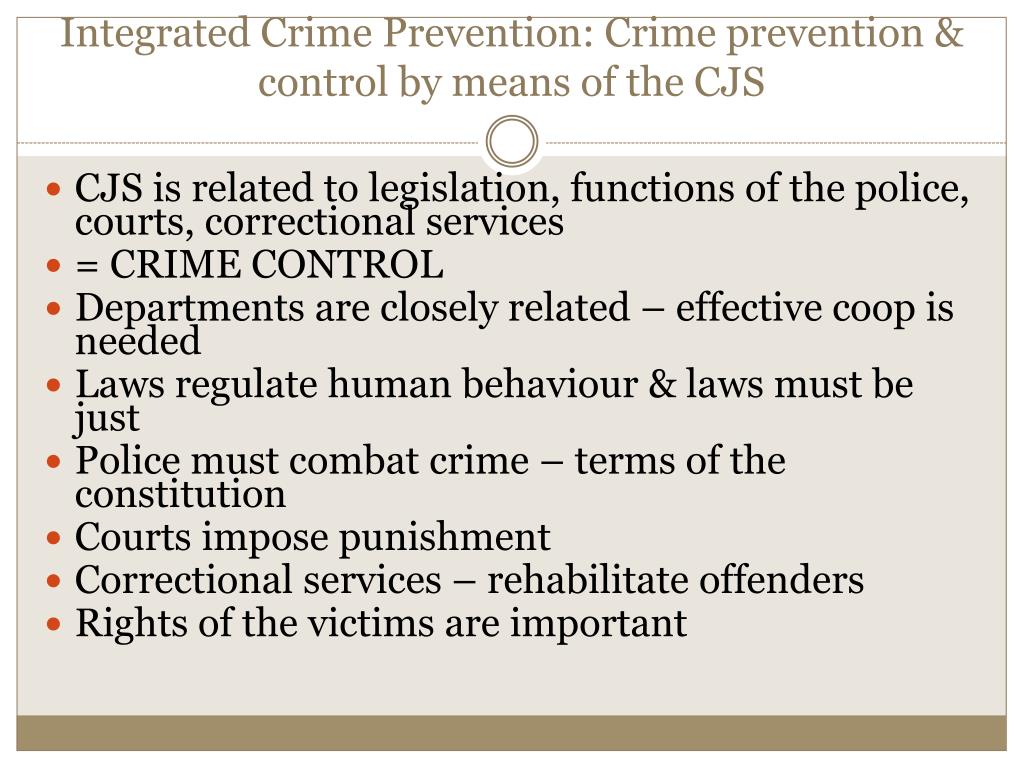 Improving Crime Control Through Swift And Decisive Directives Improving Crime Control Through Swift And Decisive Directives