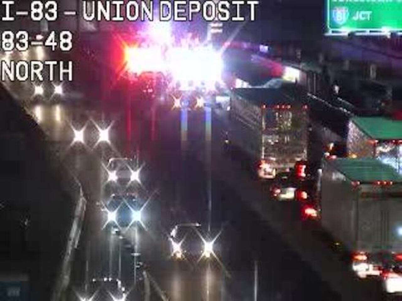 Interstate 83 Closed Following Produce Truck Rollover Interstate 83 Closed Following Produce Truck Rollover
