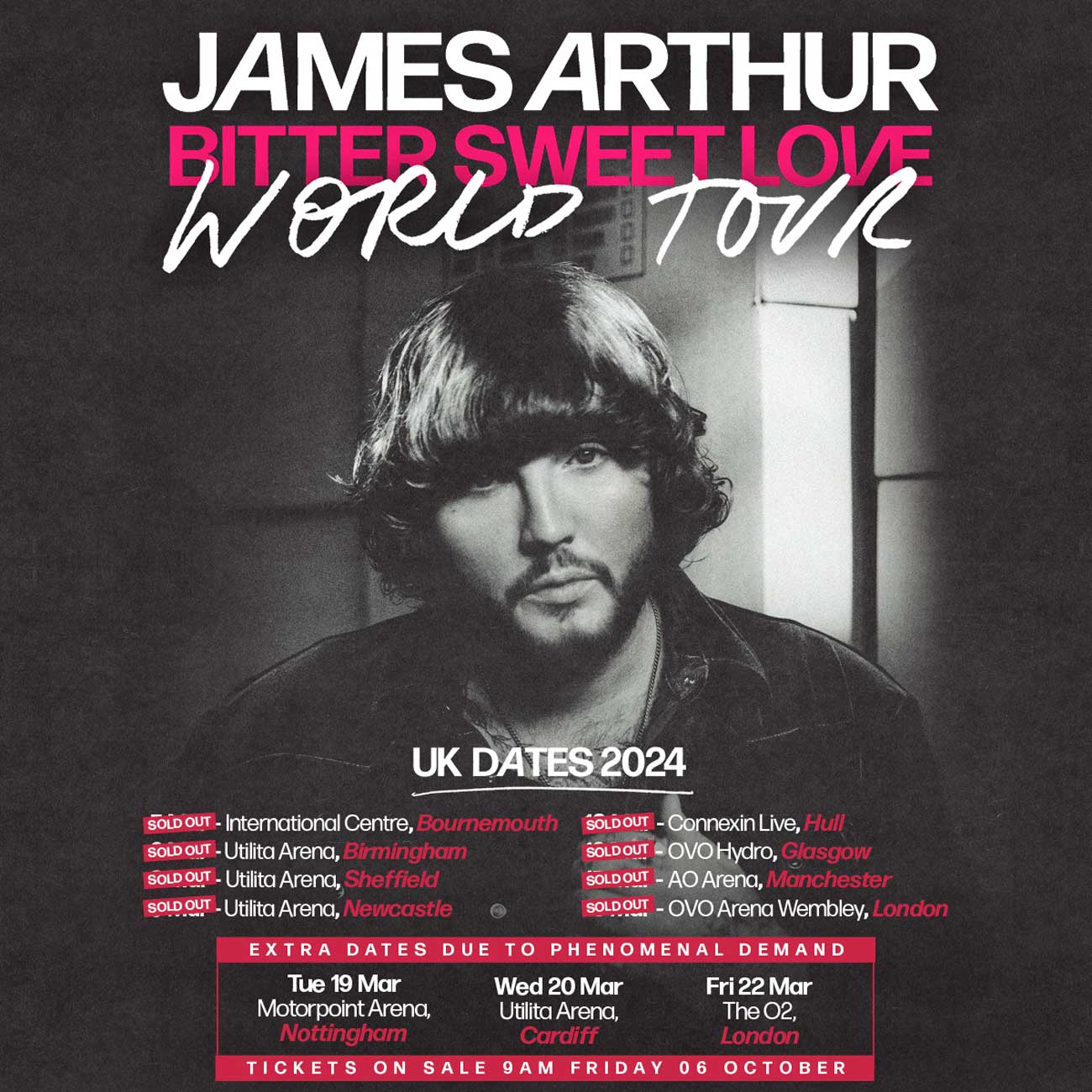 James Arthur 2026 UK Tour: Manchester Tickets On Sale Now James Arthur 2026 UK Tour: Manchester Tickets On Sale Now