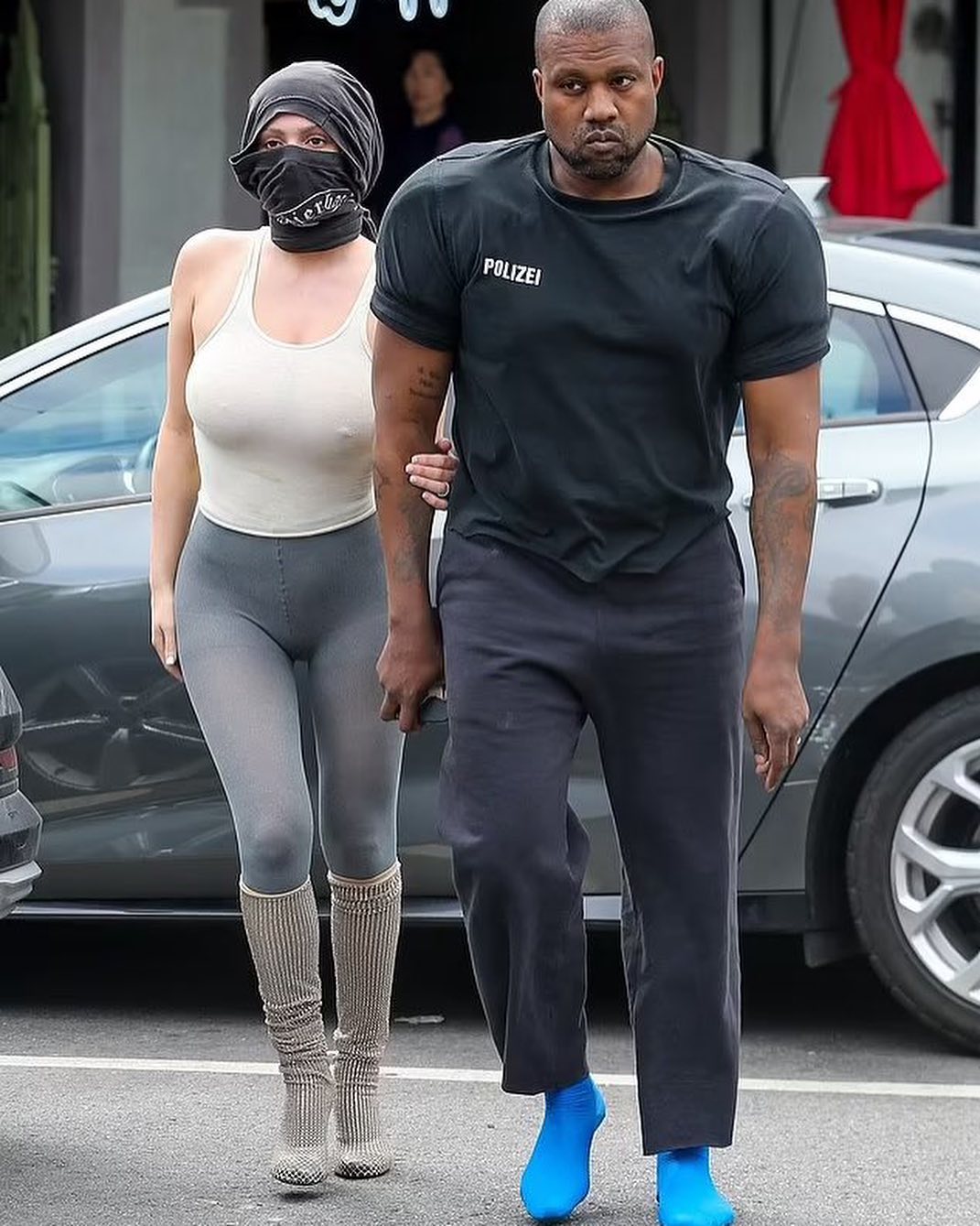 Kanye West's Wife Bianca Censori In A Bold Roller Skating Look Kanye West's Wife Bianca Censori In A Bold Roller Skating Look