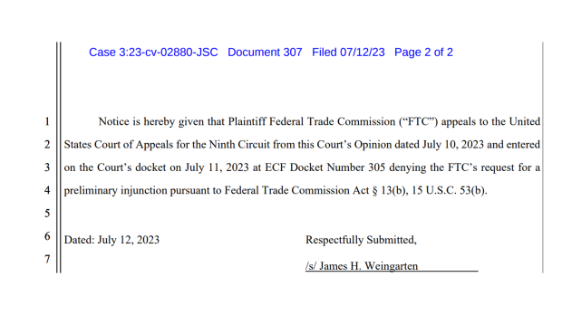 Microsoft-Activision Merger: FTC Files Appeal Against Court Decision Microsoft-Activision Merger: FTC Files Appeal Against Court Decision