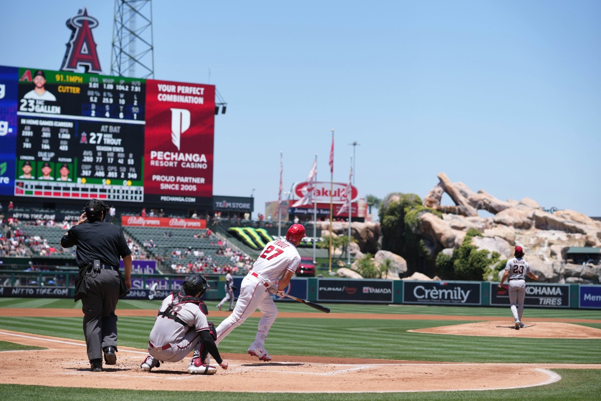 Mike Trout Sidelined With Knee Issue; Angels Drop Fifth Consecutive Game Mike Trout Sidelined With Knee Issue; Angels Drop Fifth Consecutive Game