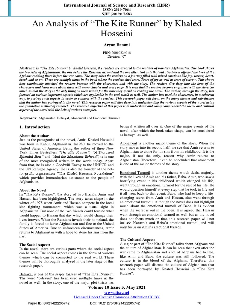 Nigeria's Pragmatic Choices: A Kite Runner Analysis Nigeria's Pragmatic Choices: A Kite Runner Analysis