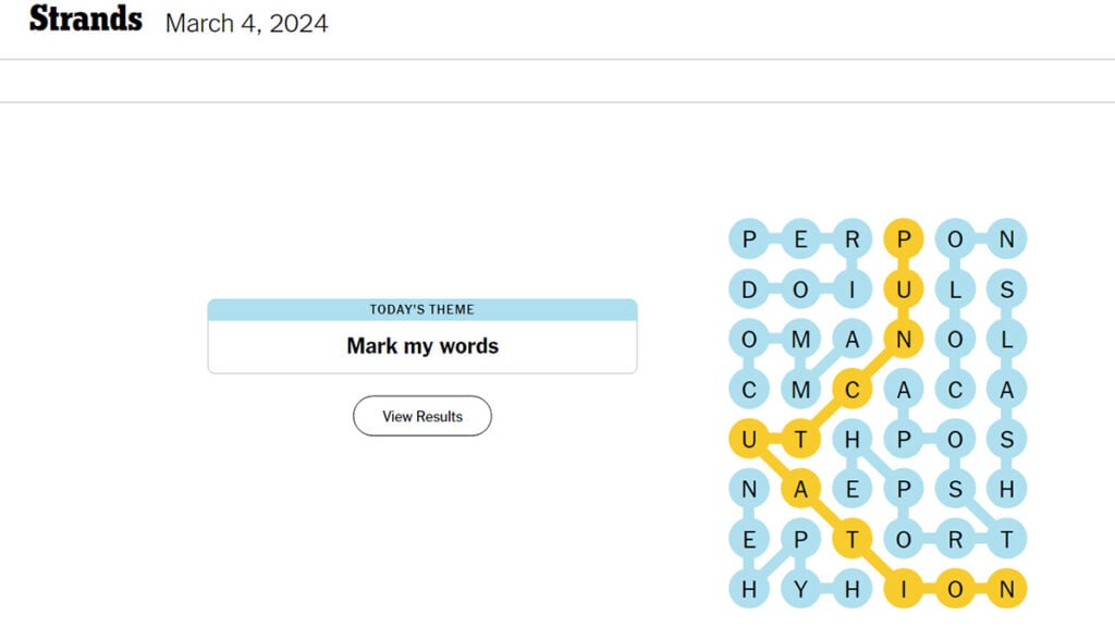 NYT Strands Answers - Thursday, April 10th (Game #403) NYT Strands Answers - Thursday, April 10th (Game #403)