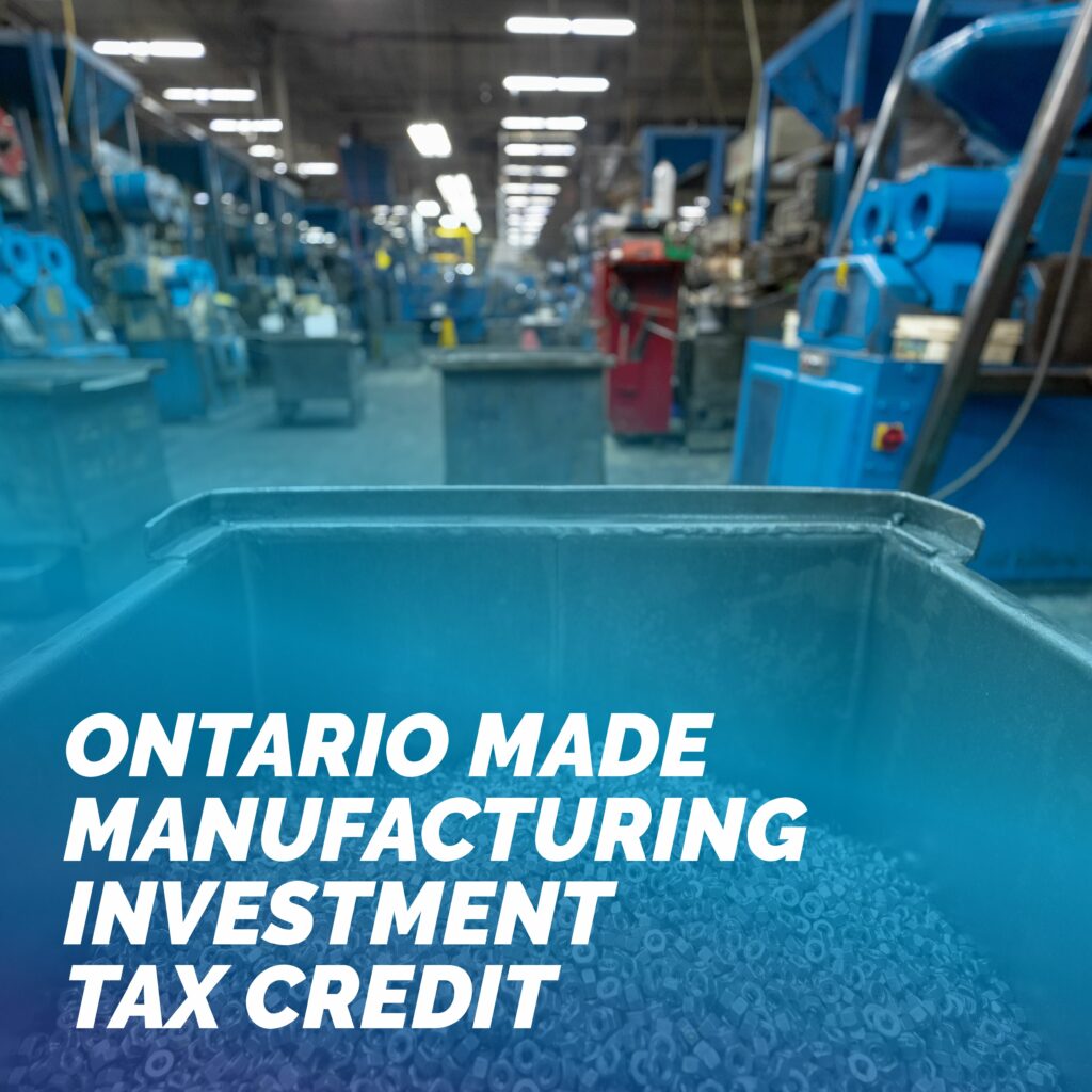 Ontario's Manufacturing Sector To Benefit From Expanded Tax Credit Ontario's Manufacturing Sector To Benefit From Expanded Tax Credit