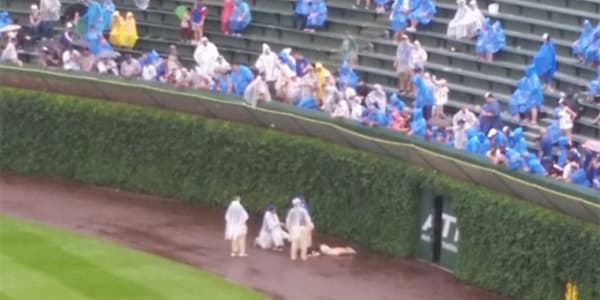 Outfield Wall Incident Leaves Fan Hospitalized At Wrigley Field Outfield Wall Incident Leaves Fan Hospitalized At Wrigley Field