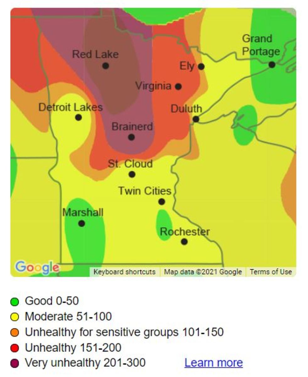 Poor Air Quality In Minnesota Due To Canadian Wildfires Poor Air Quality In Minnesota Due To Canadian Wildfires