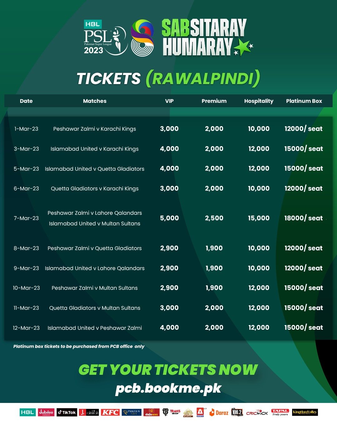 PSL 10 Ticket Sales Begin Today PSL 10 Ticket Sales Begin Today