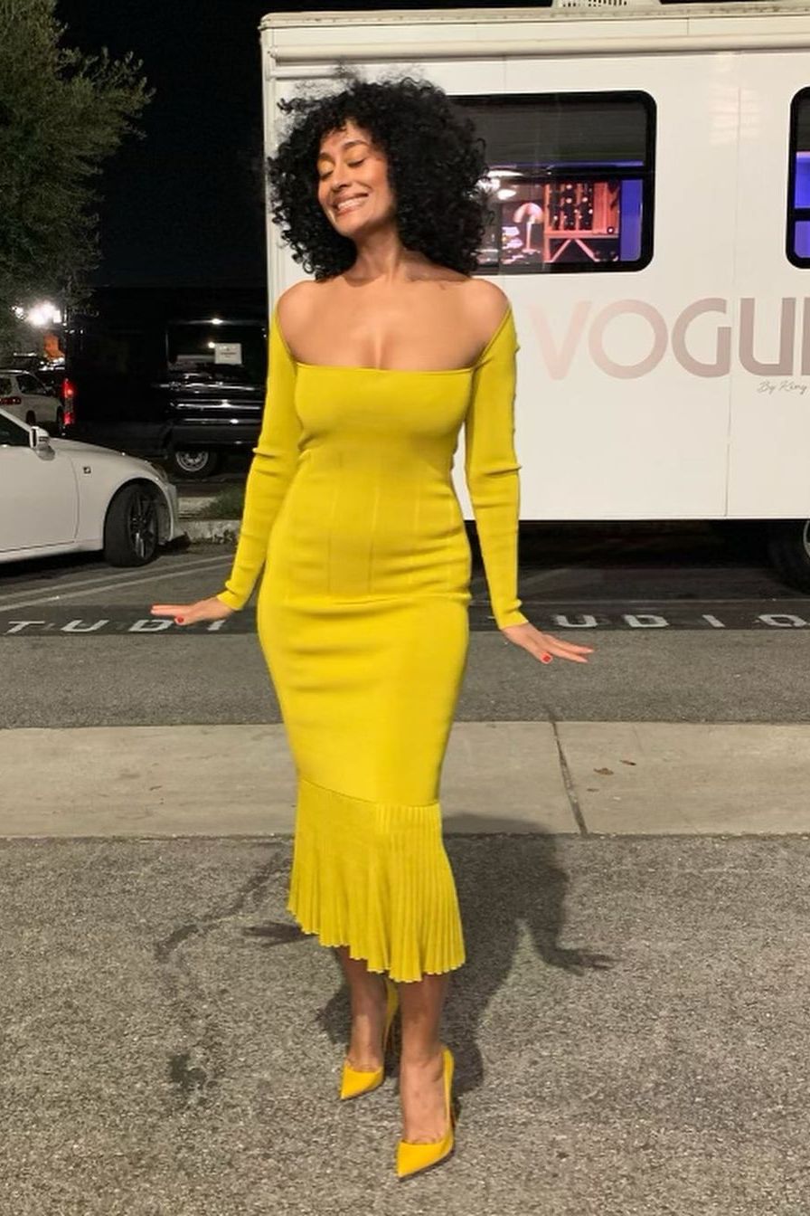 Tracee Ellis Ross's Black Liquid Leather Dress: Two Stunning NYC Looks Tracee Ellis Ross's Black Liquid Leather Dress: Two Stunning NYC Looks