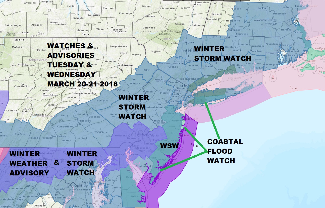 Winter Storm Watch: Snow Forecast For New York, New Jersey, And Connecticut Winter Storm Watch: Snow Forecast For New York, New Jersey, And Connecticut